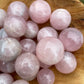 1 Blue and Rose Quartz Sphere