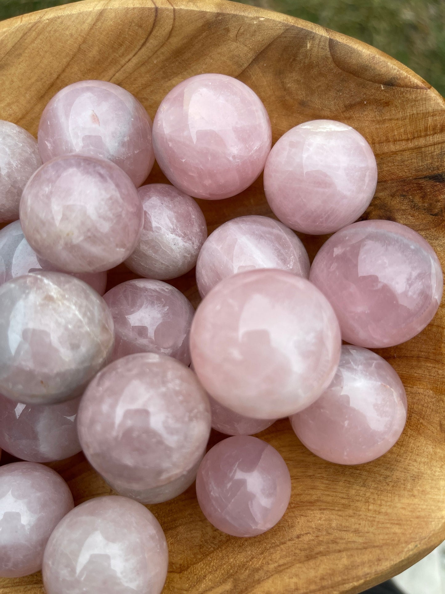 1 Blue and Rose Quartz Sphere