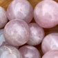 1 Blue and Rose Quartz Sphere