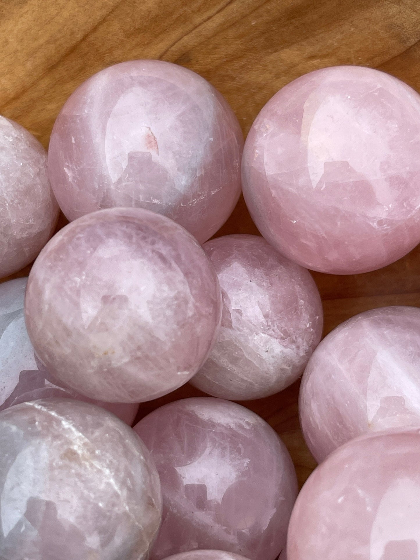 1 Blue and Rose Quartz Sphere