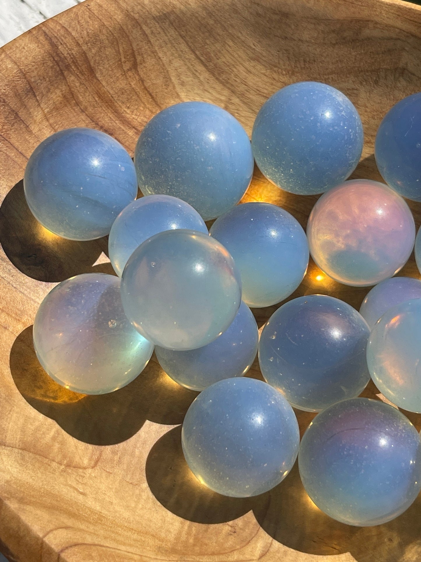 Opalite Mini Sphere: Meditation Crystal Carving (0.9in)