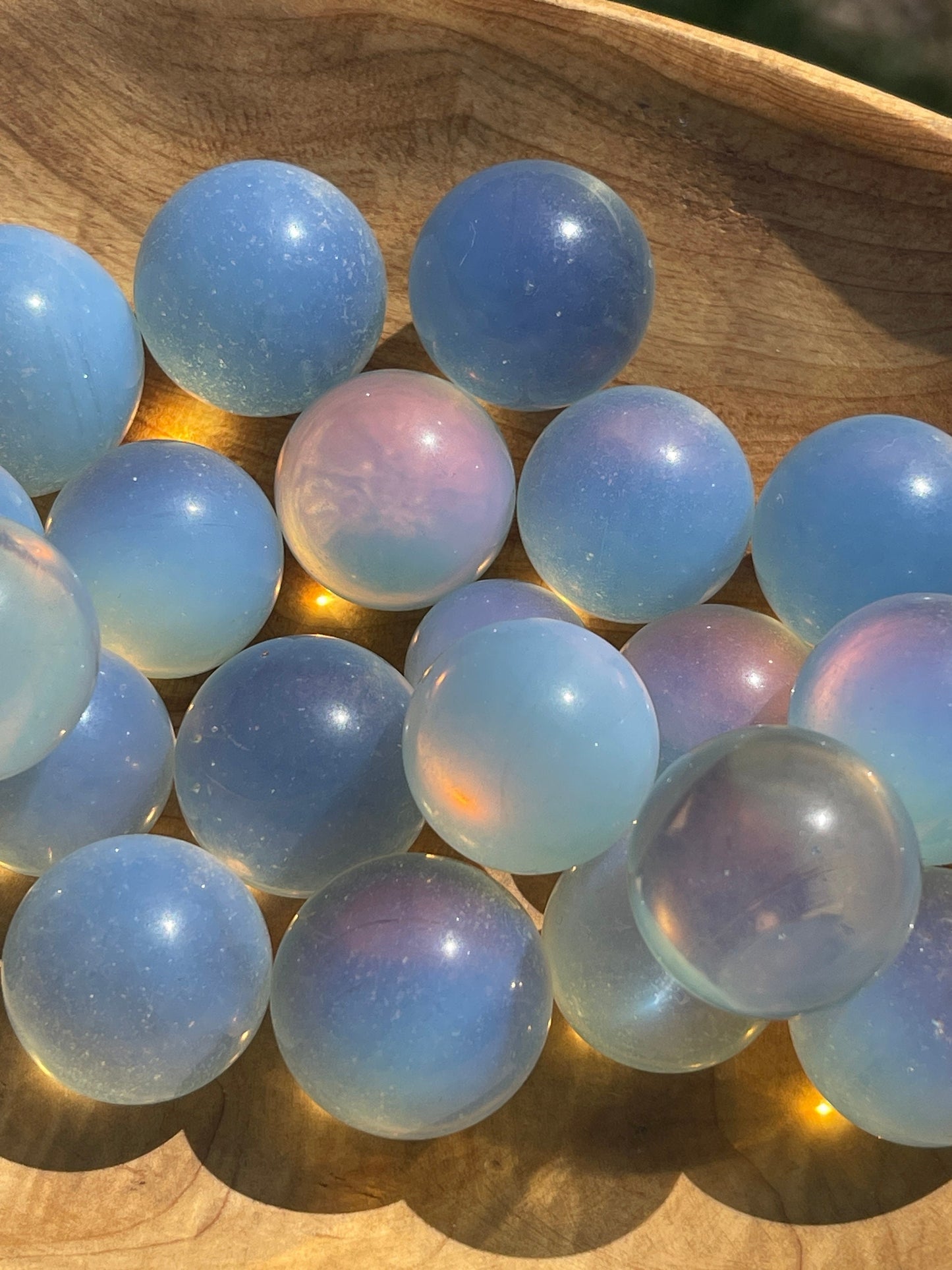 Opalite Mini Sphere: Meditation Crystal Carving (0.9in)