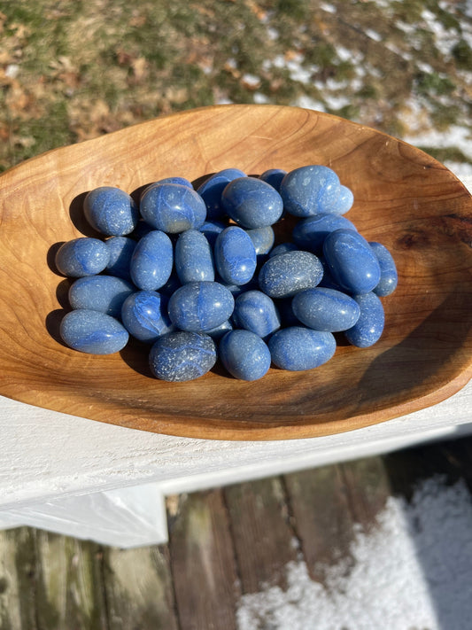 1 Blue Aventurine Tumbled Stone | meditation | pocket stone | stress relief