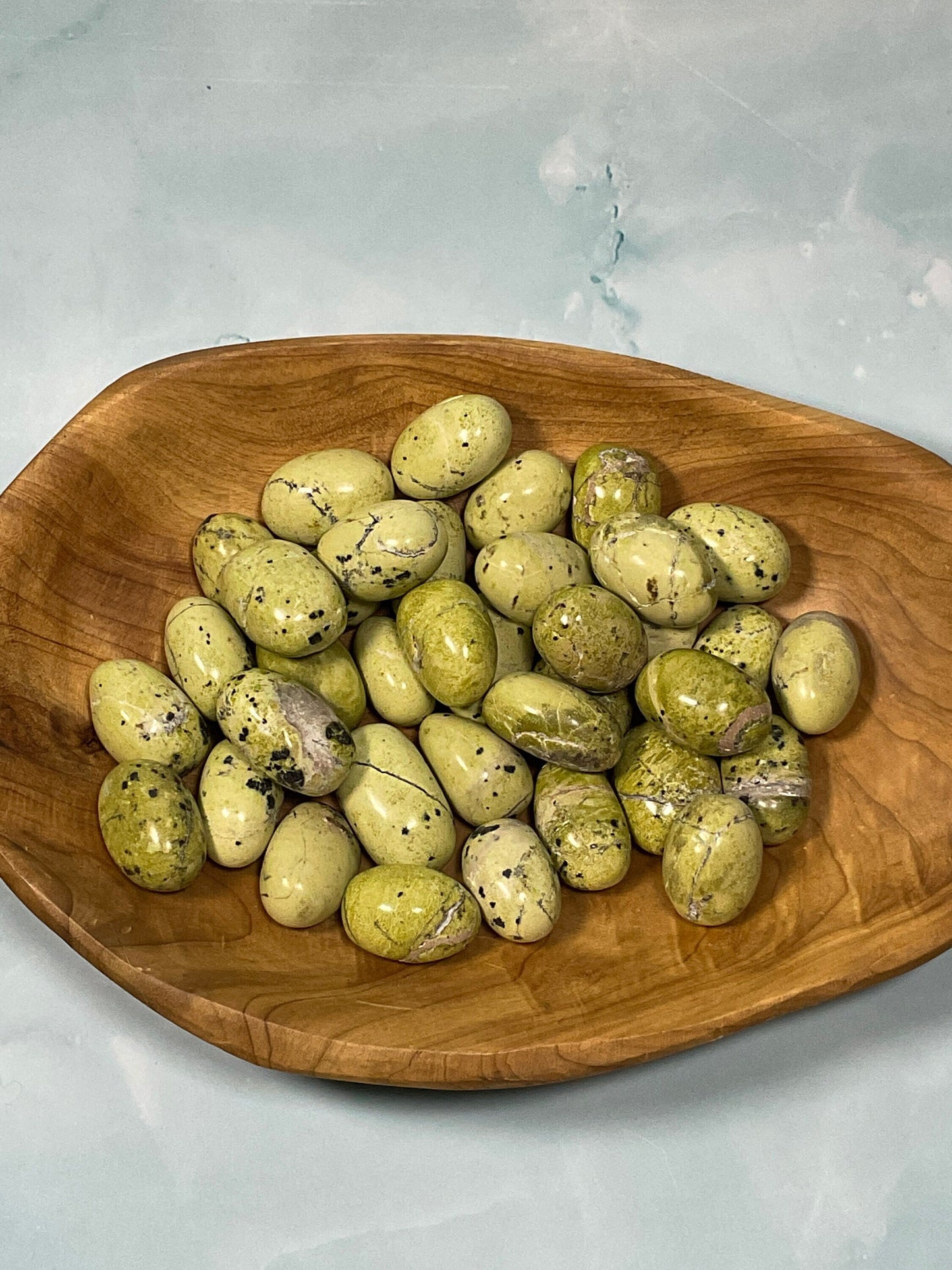 Serpentine Tumbled Stone: Green & Black Crystal Gift
