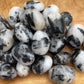 Black Tourmaline in Quartz Tumbled Stone: Meditation Pocket Stone