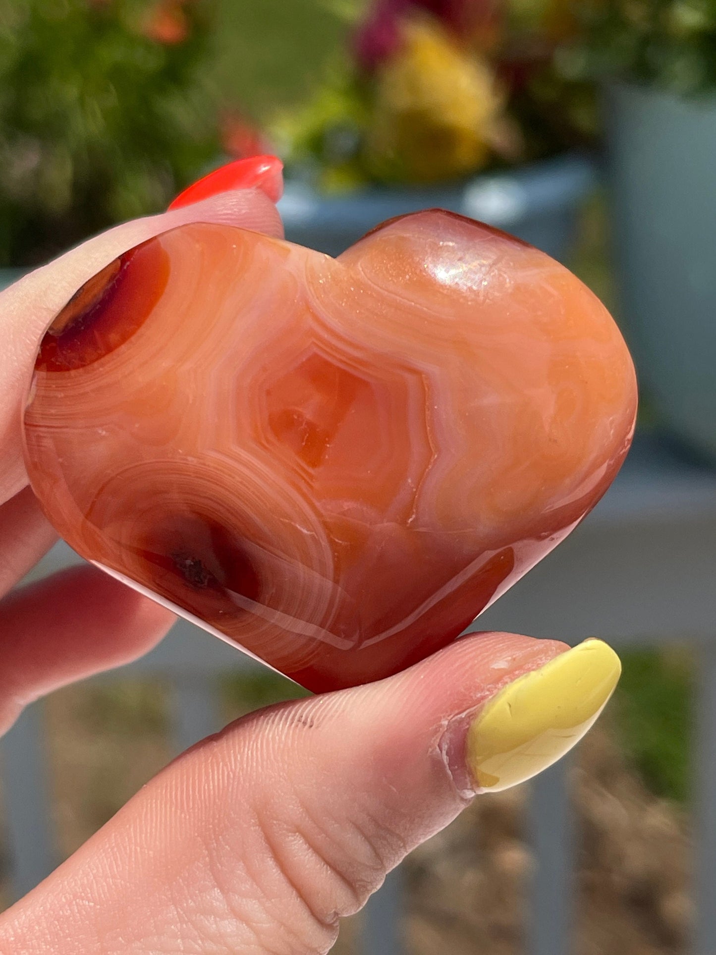 Carnelian Heart Palm Stone