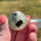 Mini Prehnite Crystal Sphere: Meditation Stone Carving (0.8in)