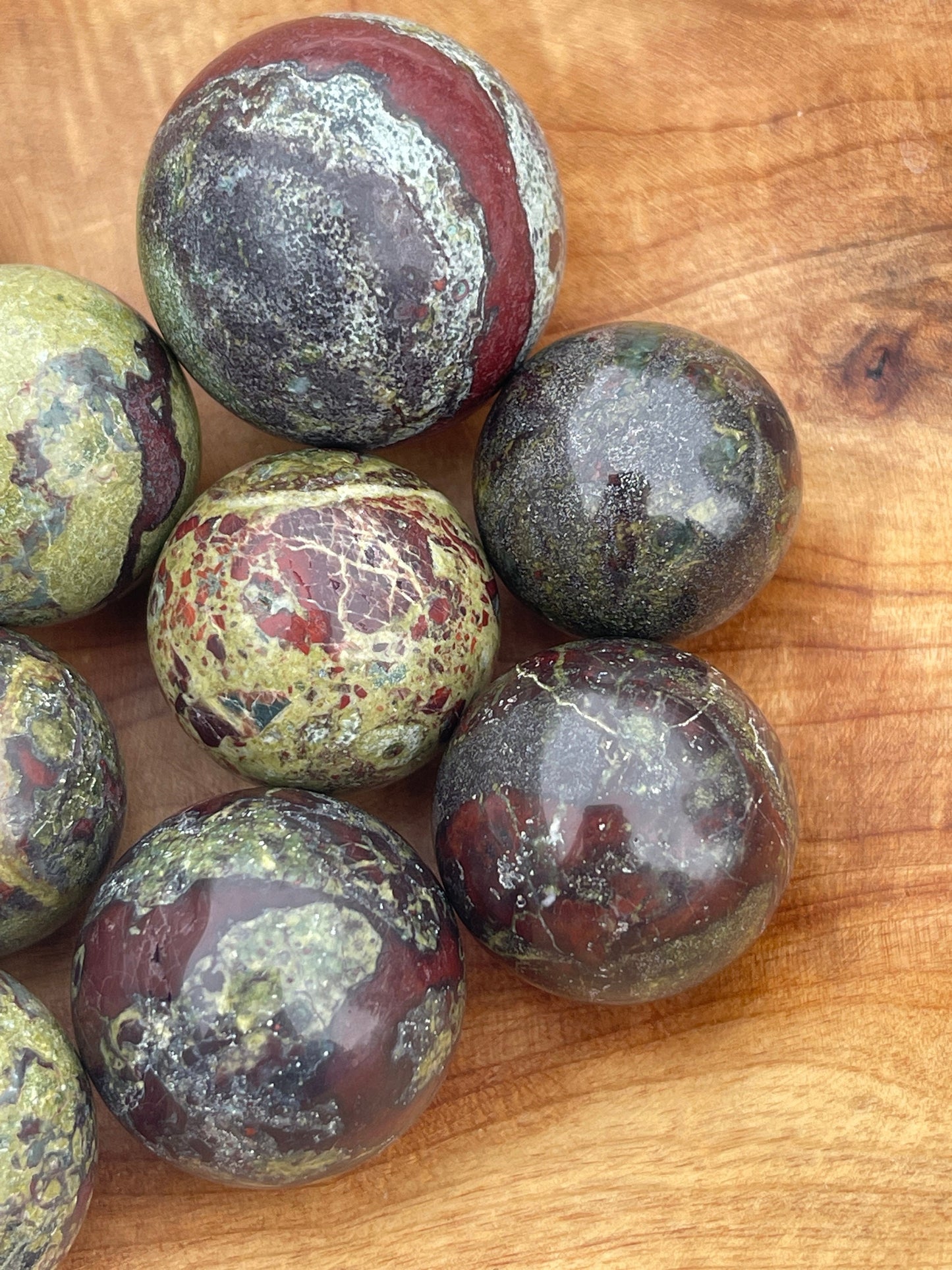 Dragon Stone Mini Sphere: Piemontite Crystal, Meditation Stone
