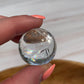 1 Clear quartz mini sphere with rainbows  | crystal carving | meditation crystal | pocket stone