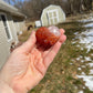 1 Fire Quartz Heart Palm Stone