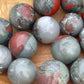 African Bloodstone Mini Sphere: Manifestation Crystal, Abundance
