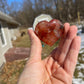 1 Fire Quartz Heart Palm Stone