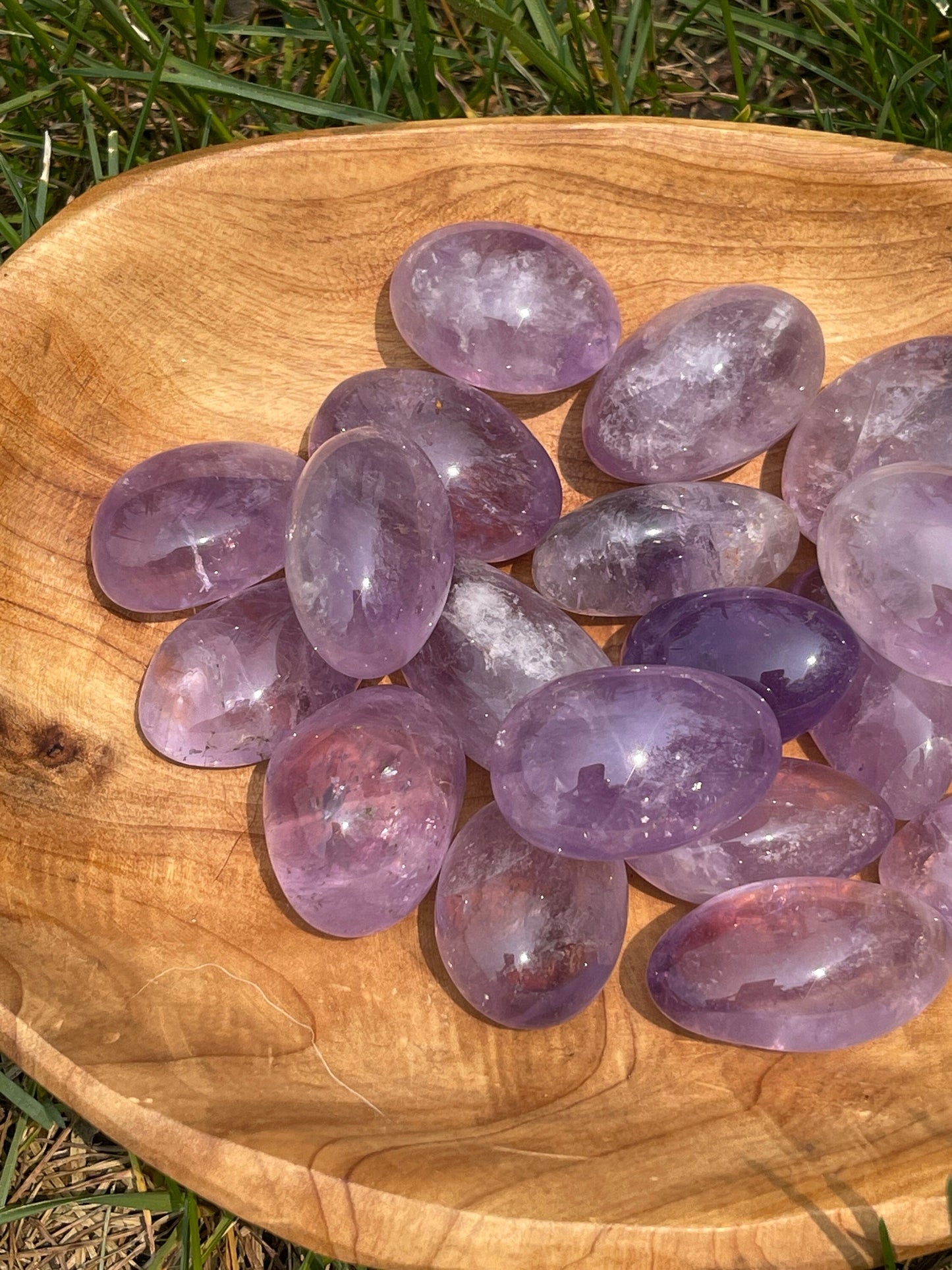 Amethyst Crystal Tumbled Stone: Pocket Meditation Stone