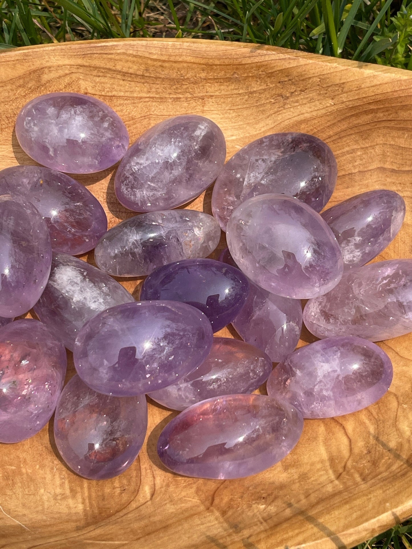 Amethyst Crystal Tumbled Stone: Pocket Meditation Stone