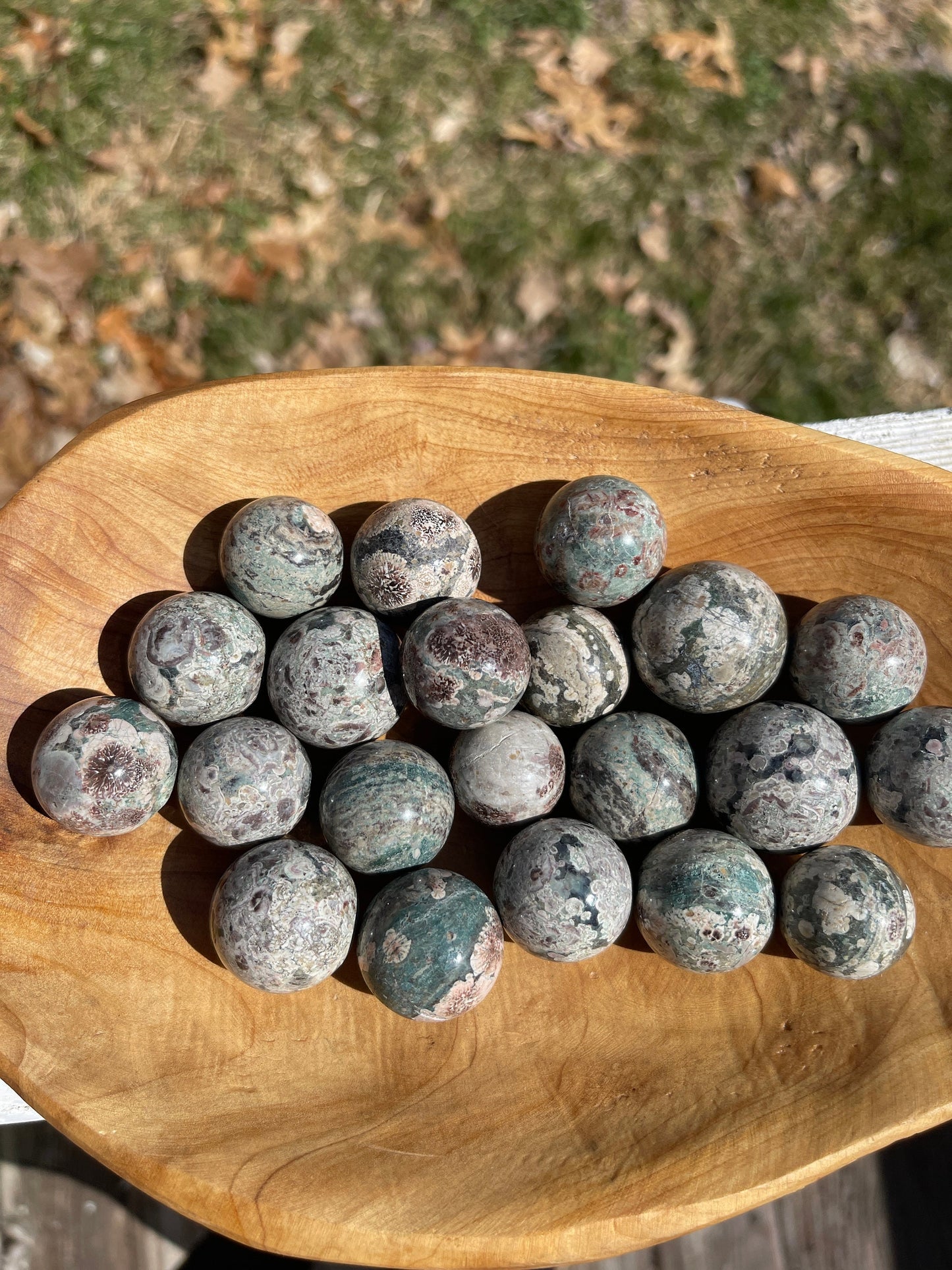 1 Flower rhyolite mini sphere
