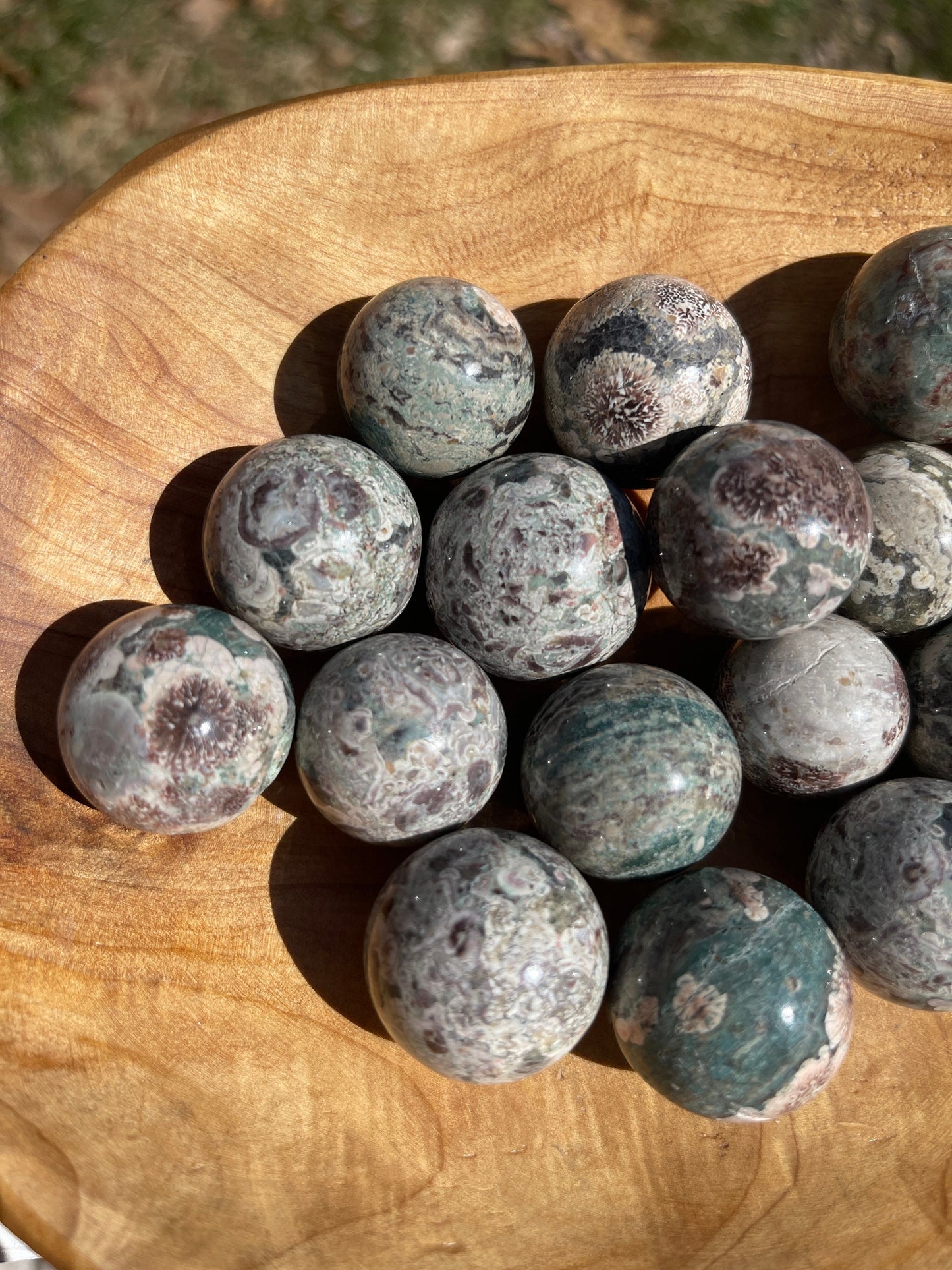 1 Flower rhyolite mini sphere