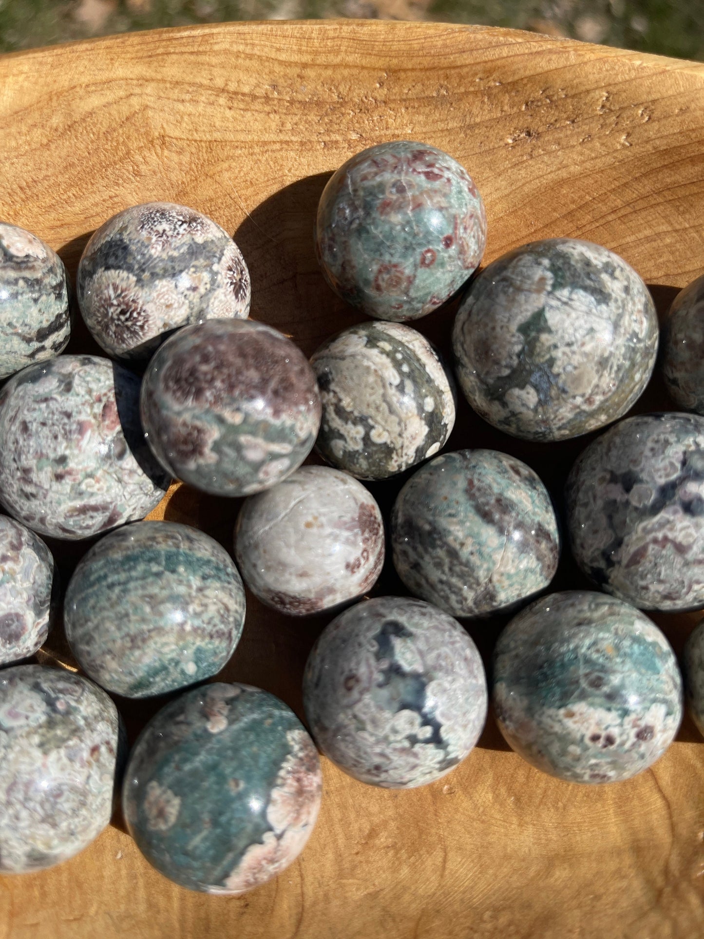 1 Flower rhyolite mini sphere
