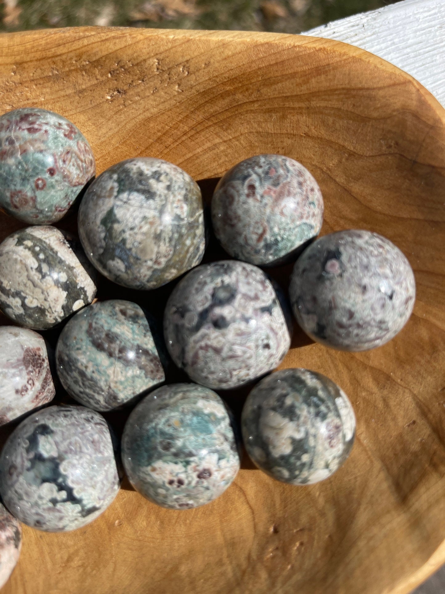 1 Flower rhyolite mini sphere