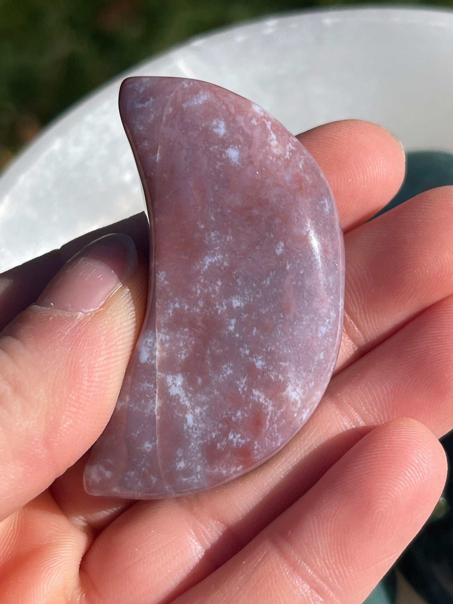 1 Ocean Jasper Moon Carving