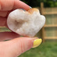 Druzy Sphalerite Heart Palm Stone