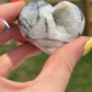 Druzy Sphalerite Heart Palm Stone