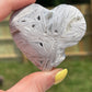 White Crazy Lace Agate Heart Palm Stone