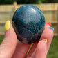 Blue Apatite Crystal Palm Stone