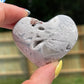 White Crazy Lace Agate Heart Palm Stone