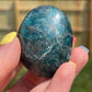 Blue Apatite Crystal Palm Stone