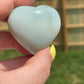 1 Higher quality green flower agate heart palm stone