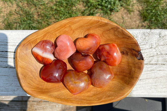 Carnelian Heart Palm Stone