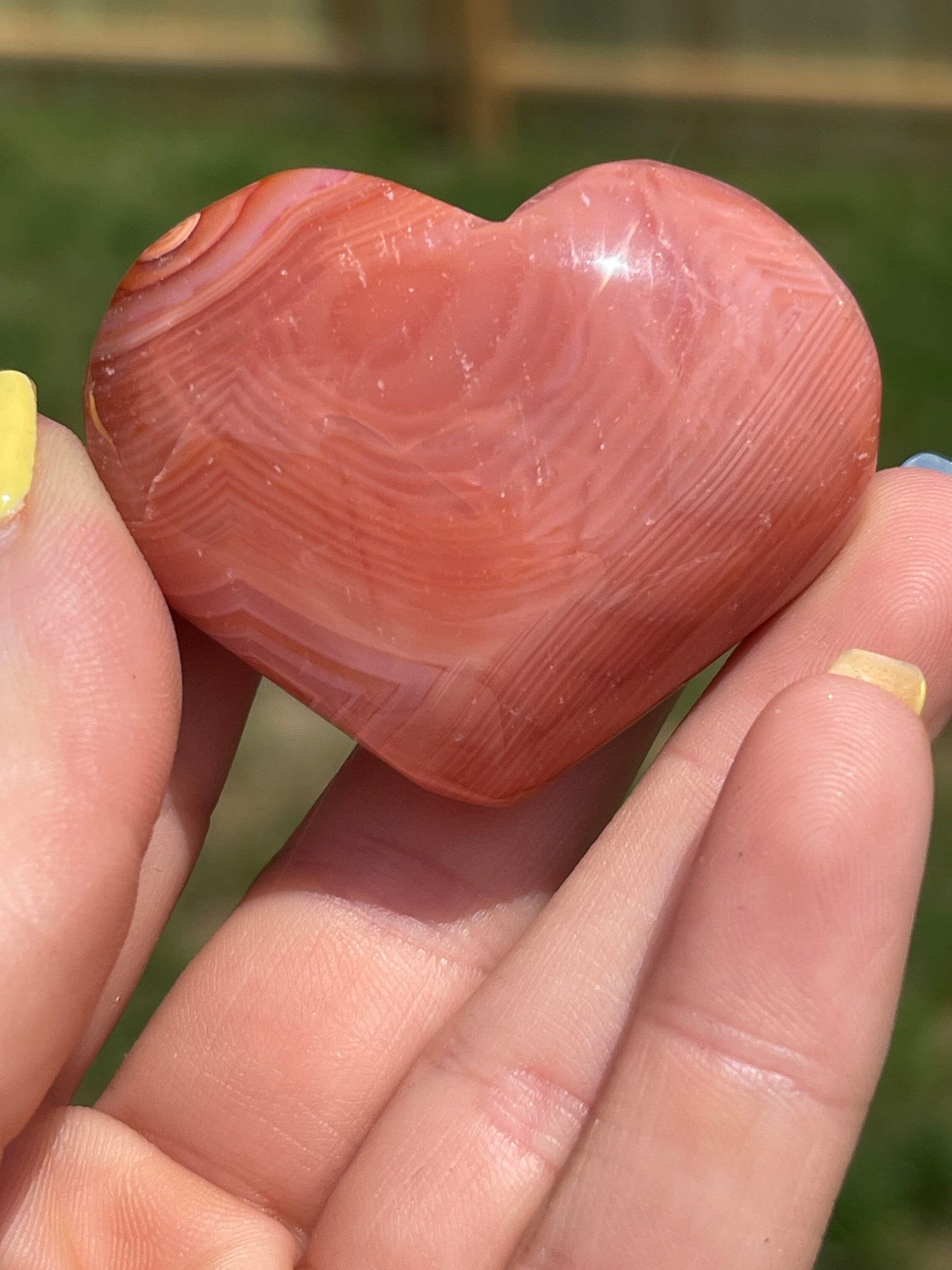 Carnelian Heart Palm Stone