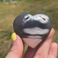 Orca Agate Heart Palm Stone