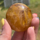 Golden Healer Quartz Palm Stone