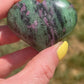 Ruby Zoisite Heart Carving