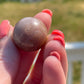 1 Peach moonstone mini sphere | crystal carving | meditation crystal | pocket stone