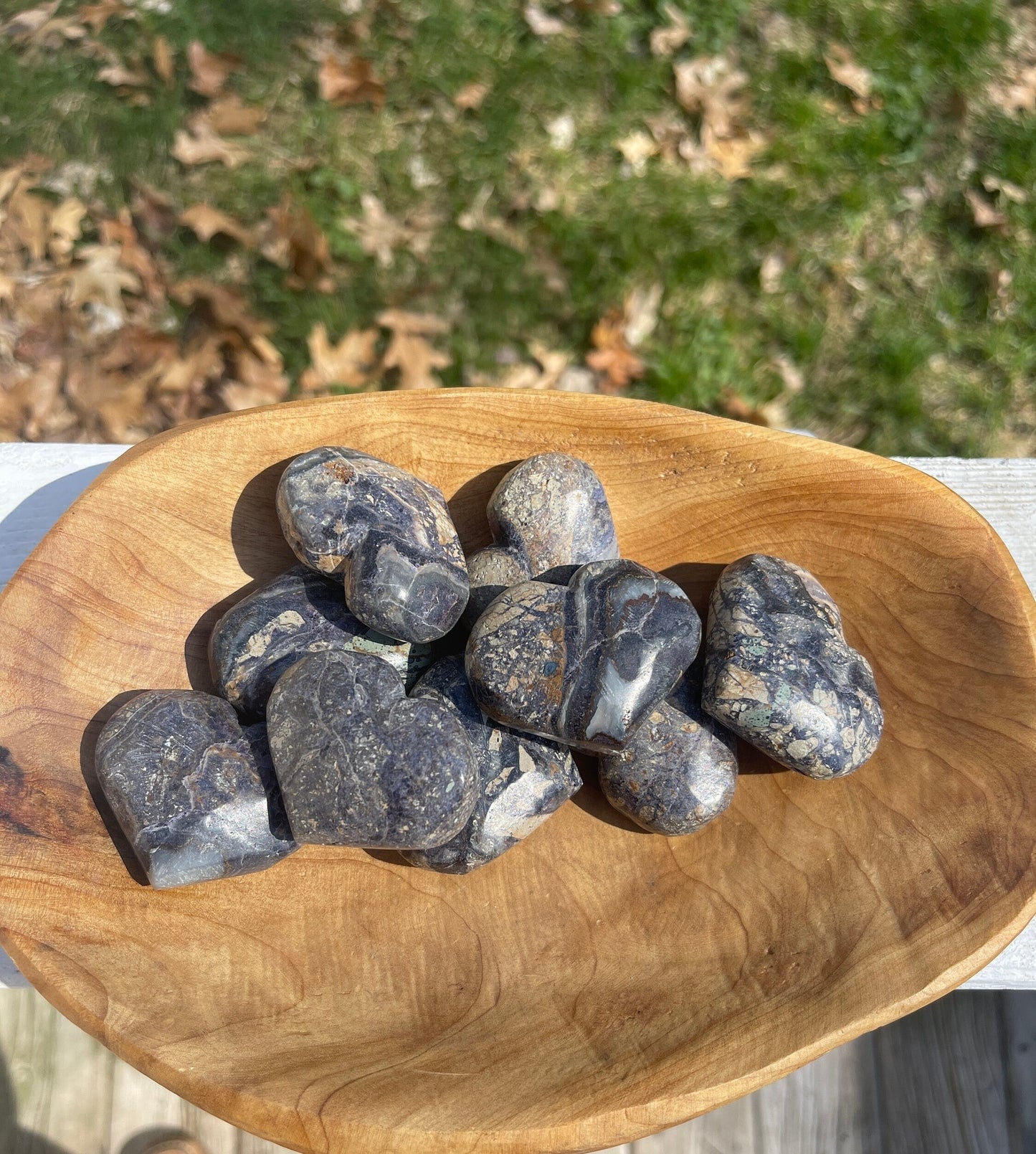 Purple Breccia Jasper Heart Carving: Grounding Meditation Crystal