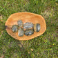 Druzy Ocean Jasper Palm Stone with Quartz