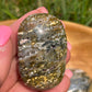 Druzy Ocean Jasper Palm Stone with Quartz