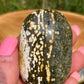 Druzy Ocean Jasper Palm Stone with Quartz