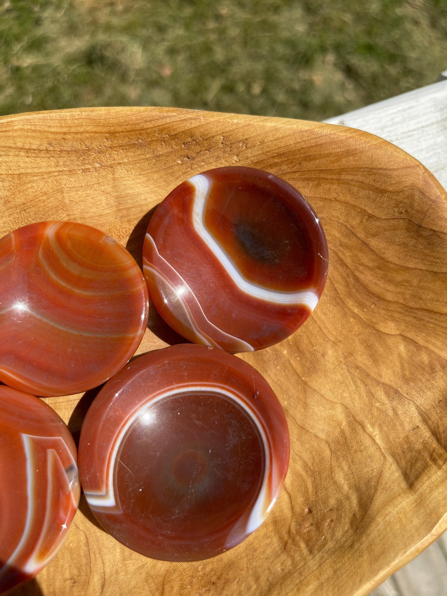 Carnelian Bowl Carving: Root Chakra Meditation Stone