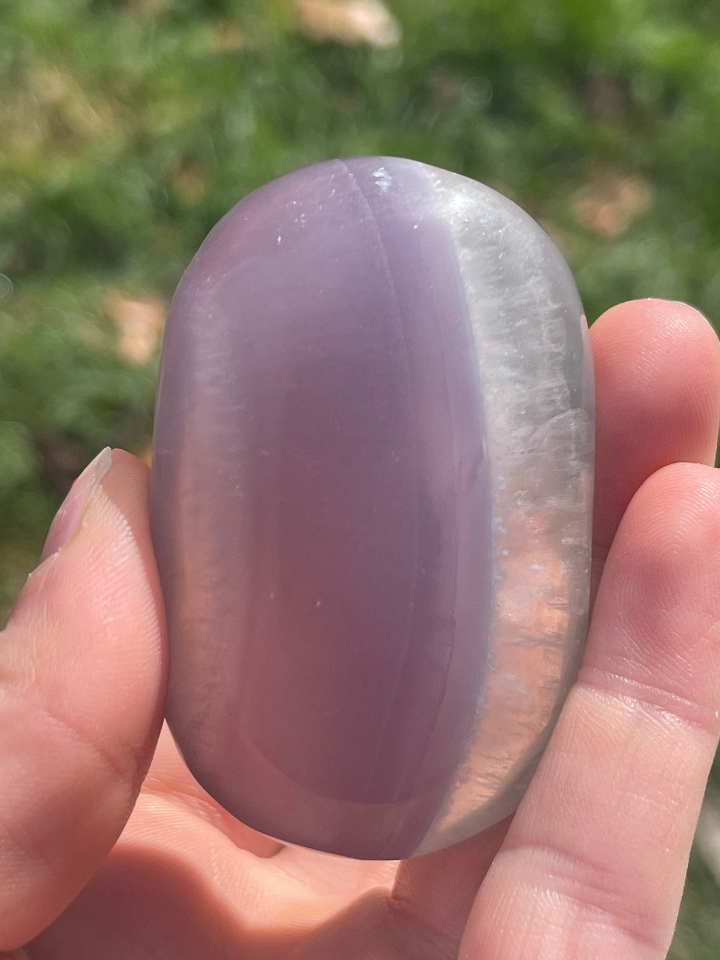 1 Lavender Fluorite Palm Stone