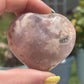 1 Flower agate heart palm stone