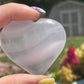 Lavender Fluorite Heart Palm Stone