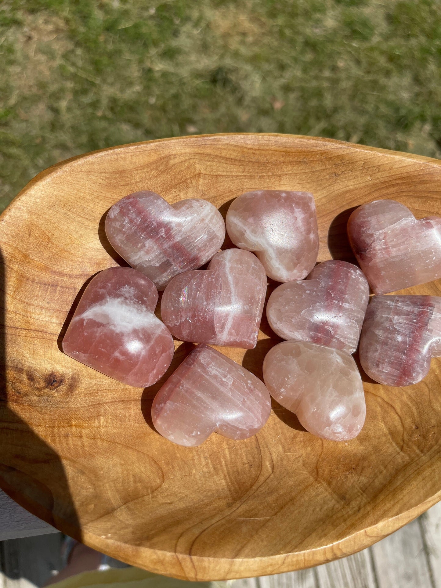 Rose Calcite Crystal Heart