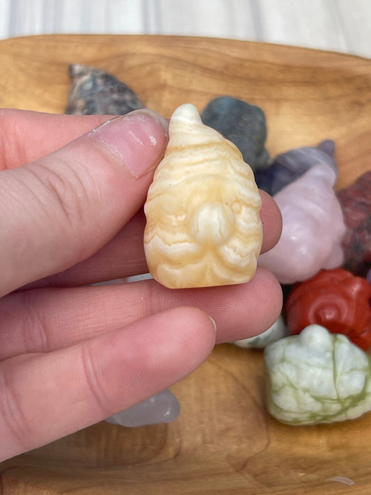 Mixed material mini gnome carving