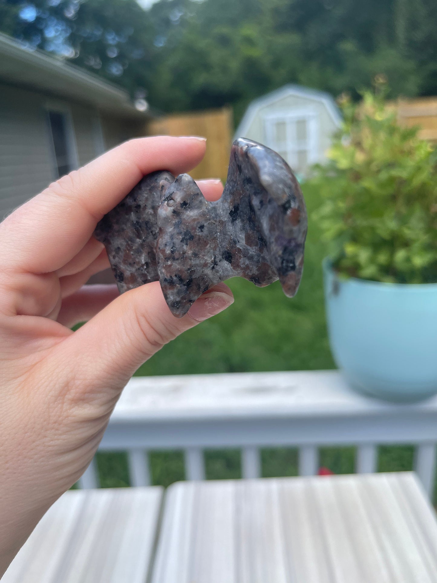 Yooperlite Crystal Bat Carving