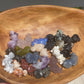 Mixed material mini witch cat carving