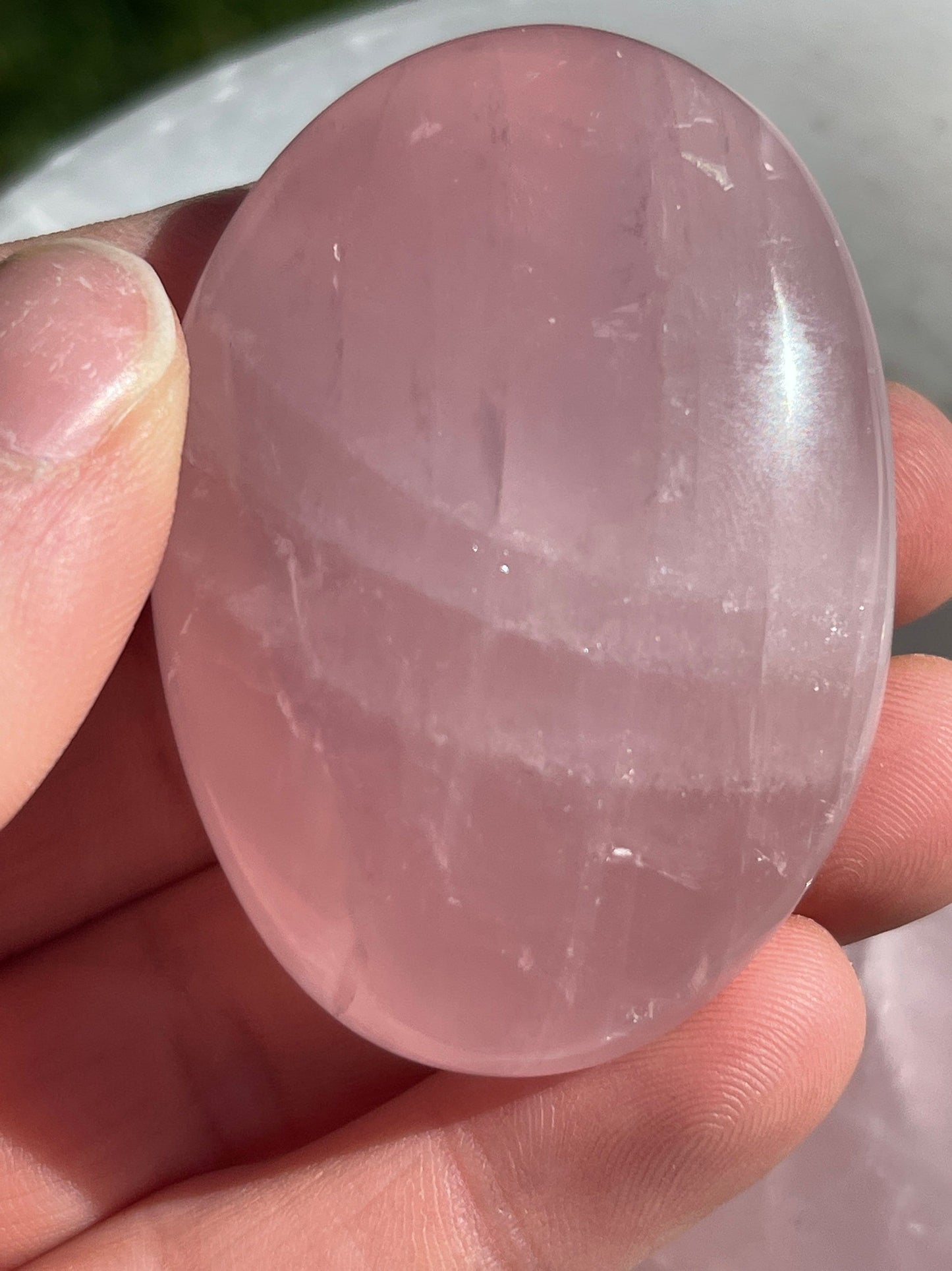 1 Rose Quartz Palm Stone