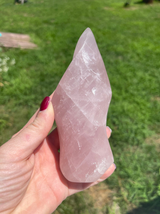 Rose quartz flame